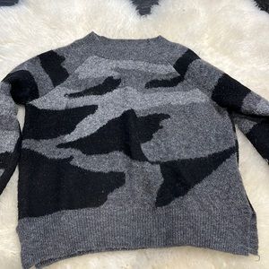 Aqua camouflage sweater